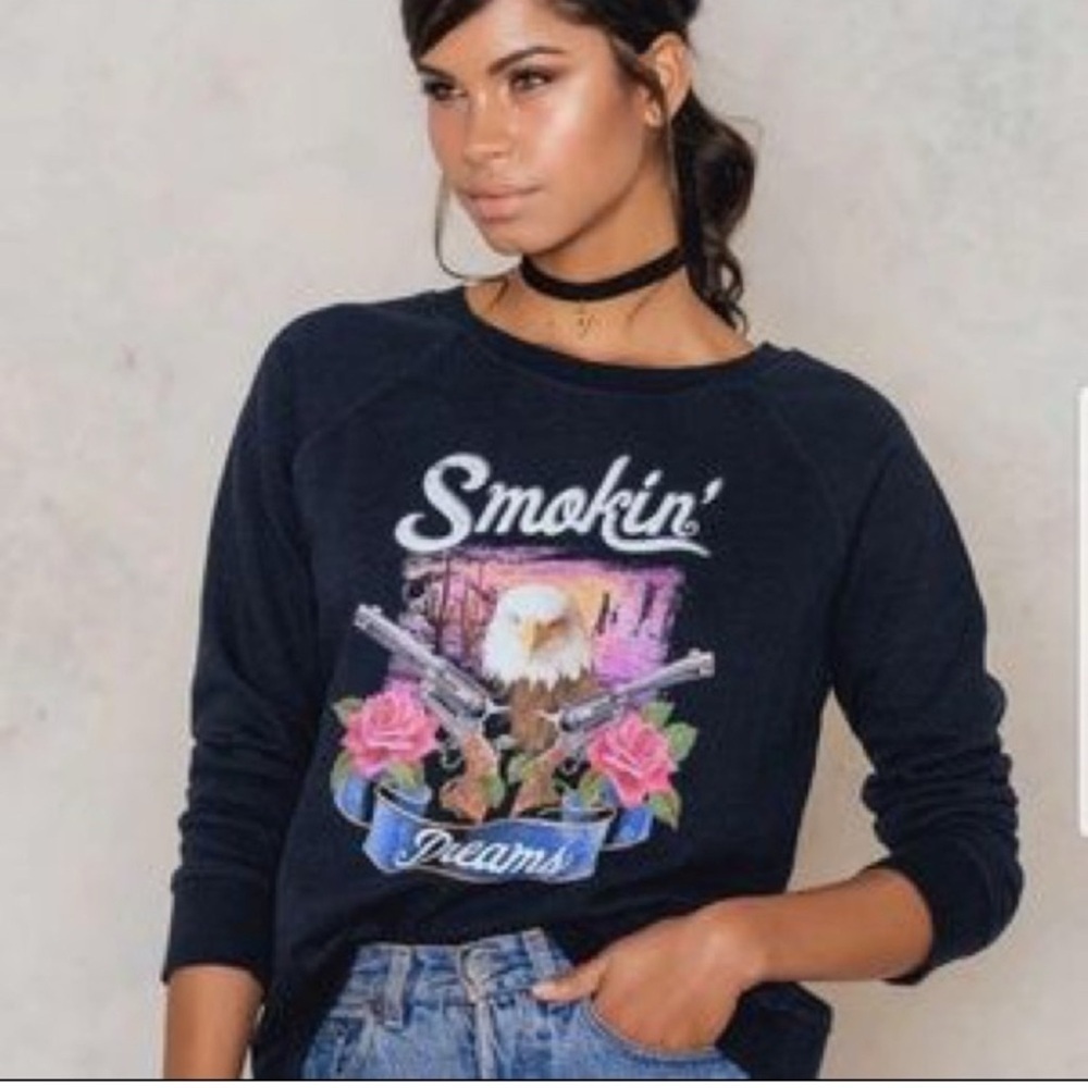 Spell Smokin Dreams Black Graphic sweatshirt